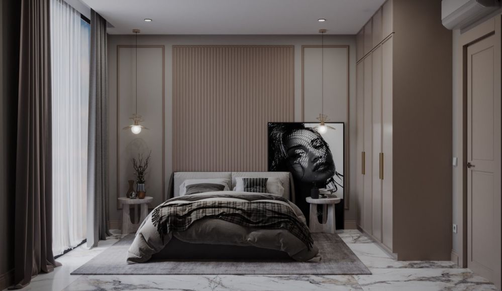 Panoramic bedroom offering brightness and elegant atmosphere.Luxury Living in Oba, Alanya – Residence Permit Eligible 1+1, 2+1, 3+1 & 4+1 Apartments