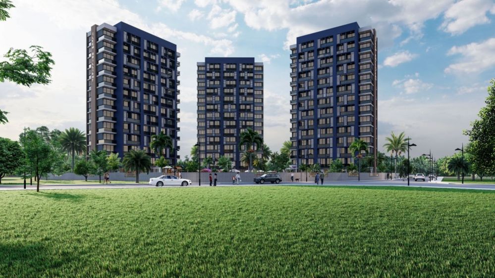 Mezitli Tece’de yükselen modern rezidans blokları ve sosyal alanlarla çevrili premium yaşam konsepti.Mersin – Tece Bölgesinde Yatırıma Uygun Lüks Konut Projesi