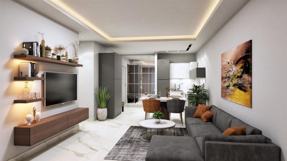 Modern 1+1 and 2+1 Apartments in Alanya Oba, Just 400 m from the Beach