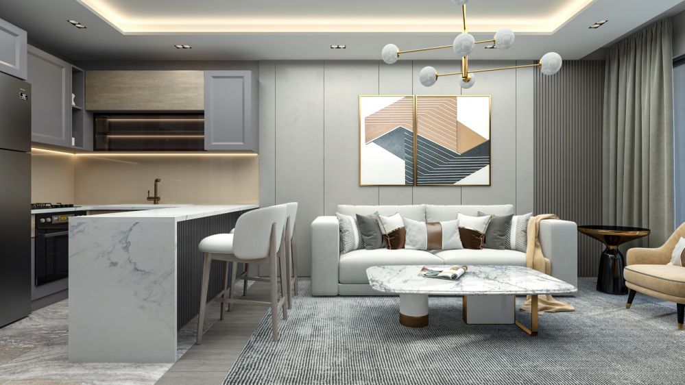 Residence and Villa Project with Large Social Facilities – 500 m from the Beach