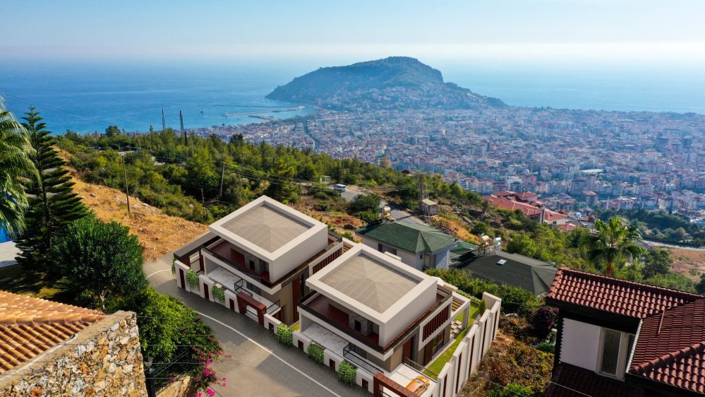 Ultra Luxury 6+1 Sea View Villa for Sale in Alanya Bektas