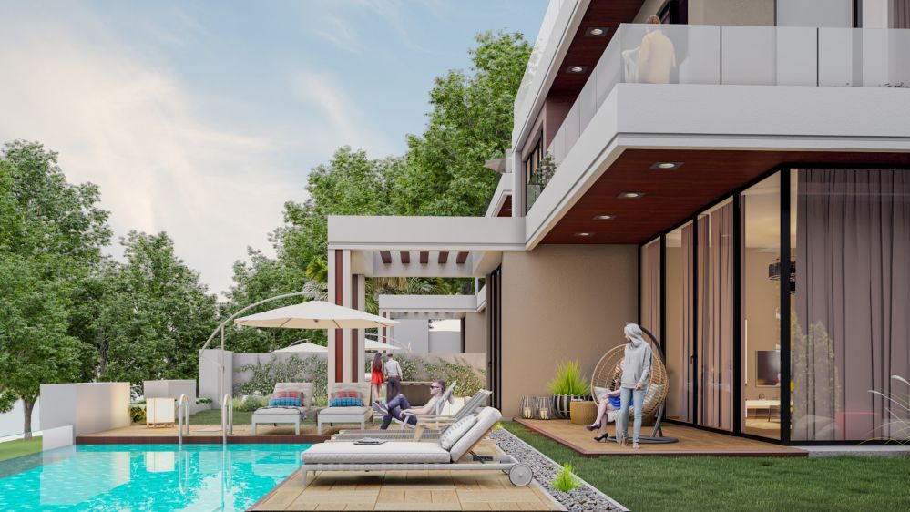 Ultra Luxury 6+1 Sea View Villa for Sale in Alanya Bektas