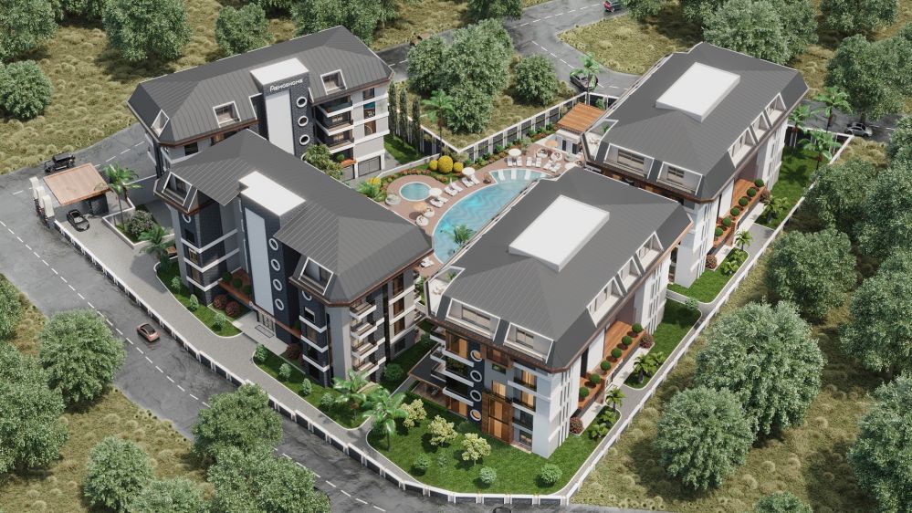 Investment property under construction, from the developer, Oba, Alanya