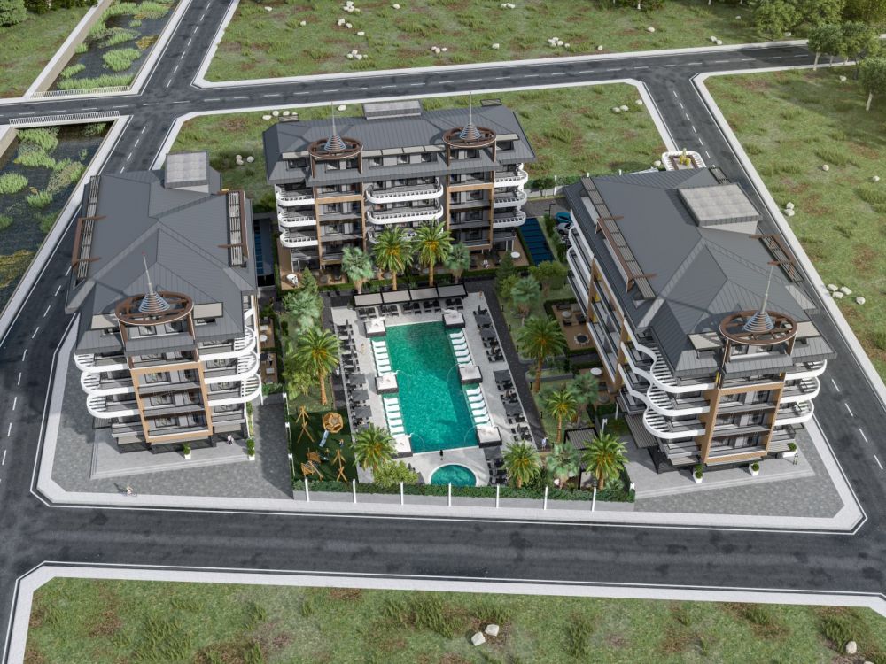 Alanya Kargıcakta Deniz Manzaralı Ultra Lüks Konut Projesi