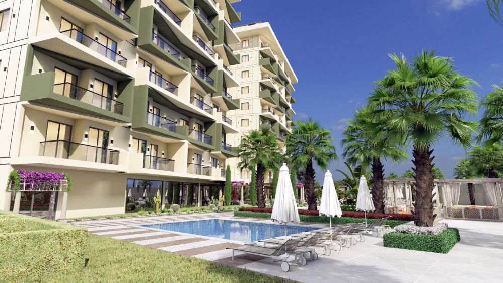 Modern Residential Complex in Alanya Demirtaş – 2 Blocks, 108 Units, Rich Social Facilities