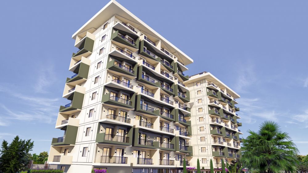 Modern Residential Complex in Alanya Demirtaş – 2 Blocks, 108 Units, Rich Social Facilities