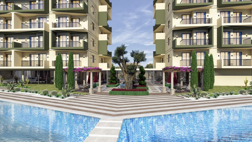 Modern Residential Complex in Alanya Demirtaş – 2 Blocks, 108 Units, Rich Social Facilities