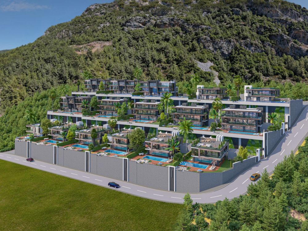 Alanya Tepe'de Ultra Lüks Deniz Manzaralı Villa