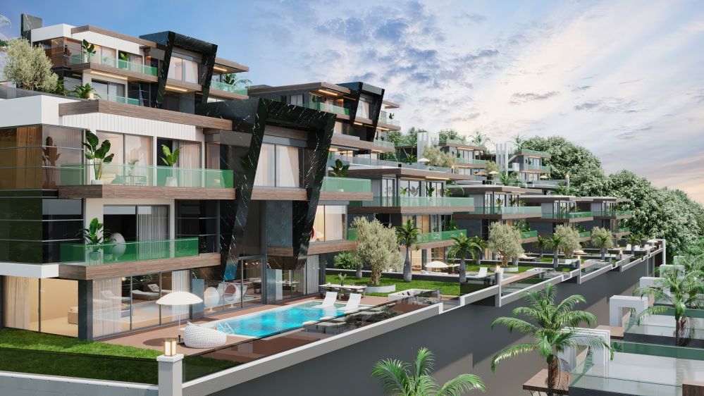 Alanya Tepe'de Ultra Lüks Deniz Manzaralı Villa