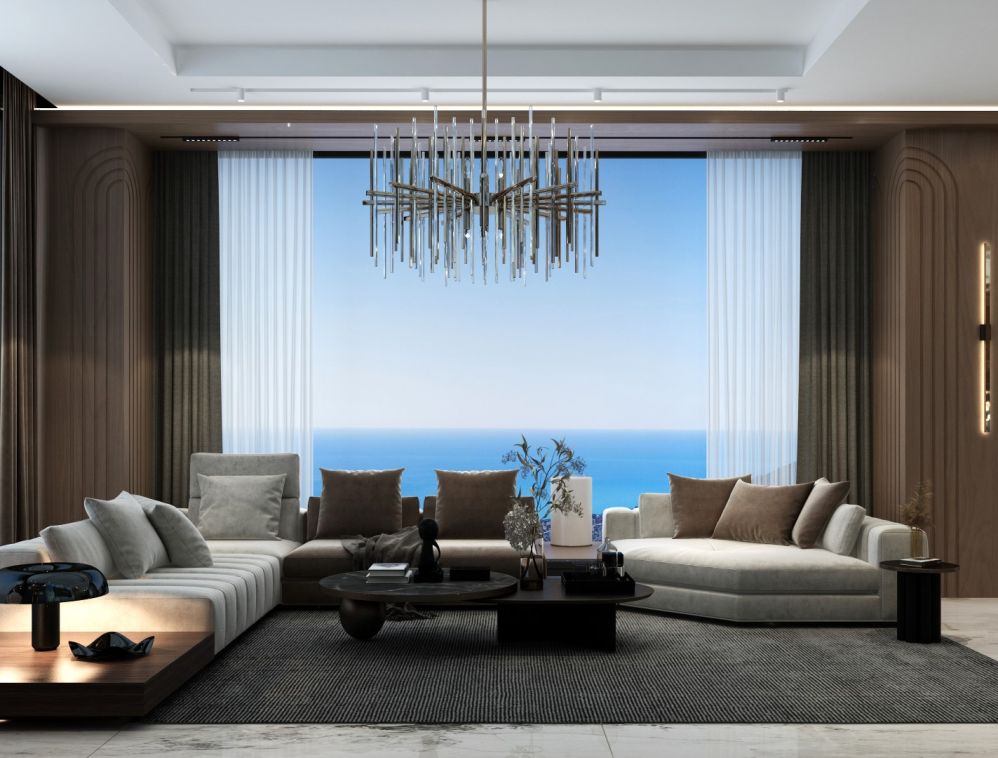 Alanya Tepe'de Ultra Lüks Deniz Manzaralı Villa